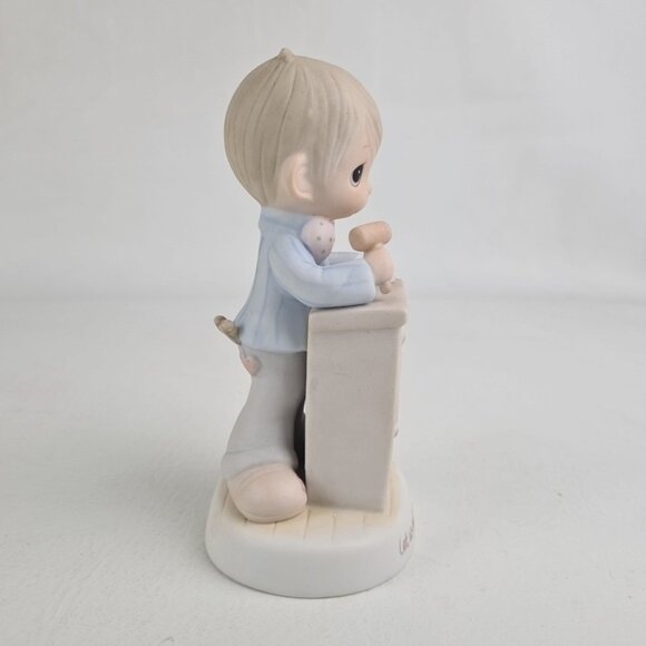 Precious Moments E-0103 "1983 Collectors Club Member" Porcelain Figurine Vntg - Picture 4 of 6